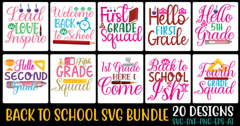 back to school svg bundle SVG Cut File SVGs, Quotes and Sayings, Food & Drink, Holiday,On Sale, SVG Studio Innate 