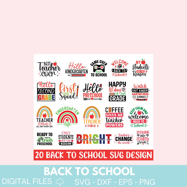 Back to School SVG Bundle SVG Elise Cellucci 
