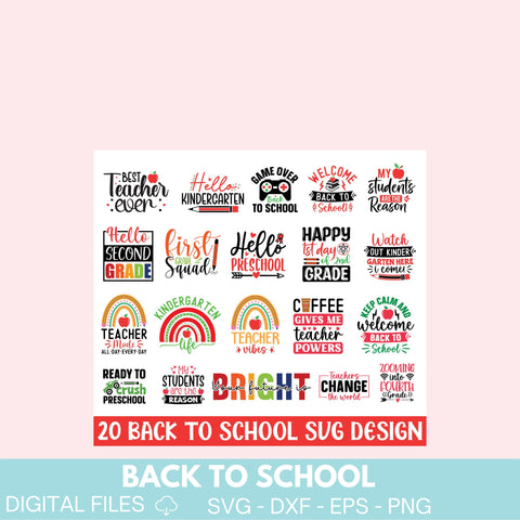Back to School SVG Bundle SVG Elise Cellucci 