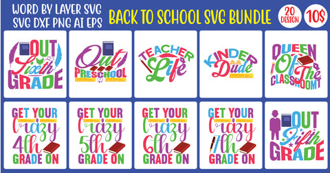 Back To School SVG Bundle SVG MStudio 