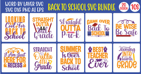 Back To School SVG Bundle SVG MStudio 