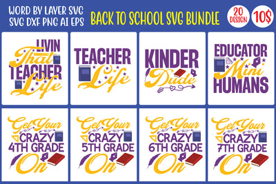 Back to School SVG Bundle SVG MStudio 