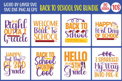 Back To School SVG Bundle SVG MStudio 