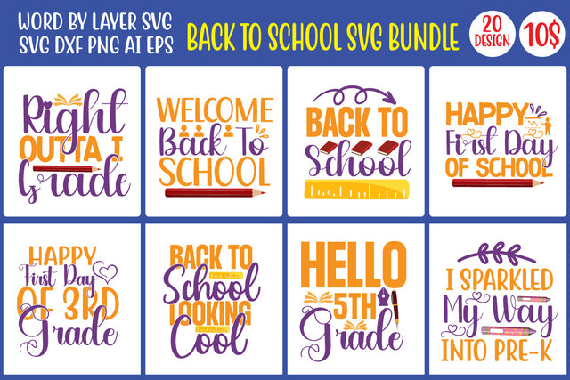 Back To School SVG Bundle SVG MStudio 