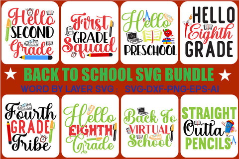 BACK TO SCHOOL SVG BUNDLE SVG Newmockups 