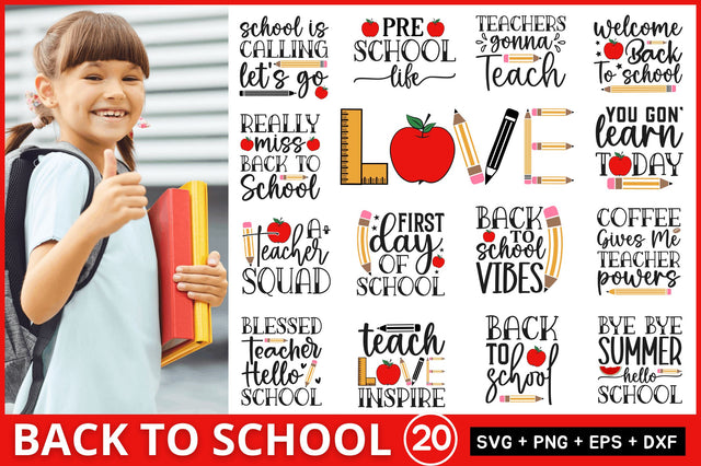 Back To School SVG Bundle SVG Regulrcrative 