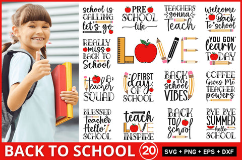 Back To School SVG Bundle SVG Regulrcrative 