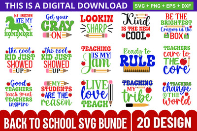 Back To School SVG Bundle SVG Regulrcrative 