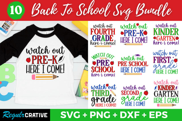 Back To School SVG Bundle SVG Regulrcrative 