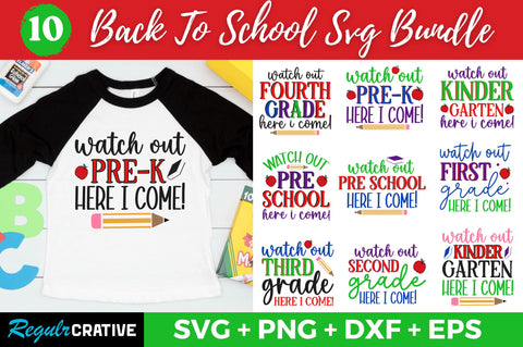 Back To School SVG Bundle SVG Regulrcrative 
