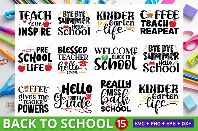 Back To School SVG Bundle SVG Regulrcrative 