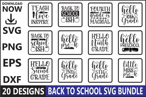 Back to School SVG Bundle SVG Shahin alam 