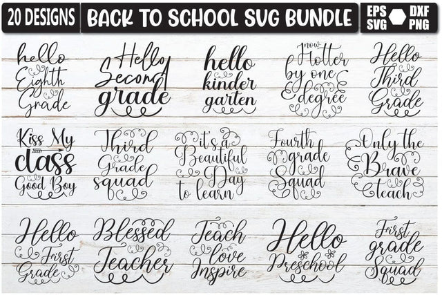 Back to School SVG Bundle SVG Shahin alam 