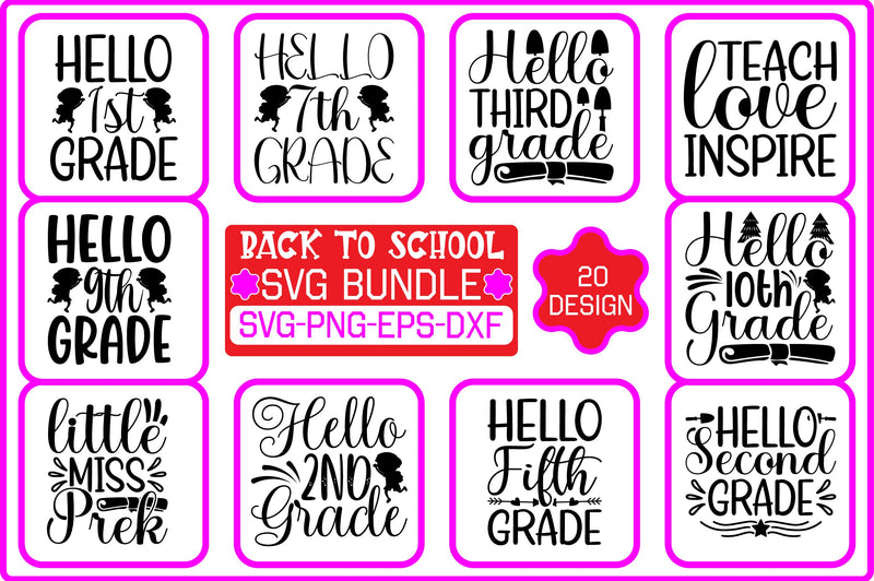 Back to School SVG Bundle SVG Shahin alam 