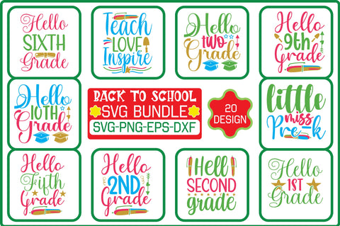 Back to School SVG Bundle SVG Shahin alam 