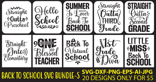 Back To School SVG Bundle SVG Syaman 
