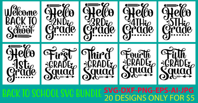 Back To School Svg Bundle SVG Syaman 
