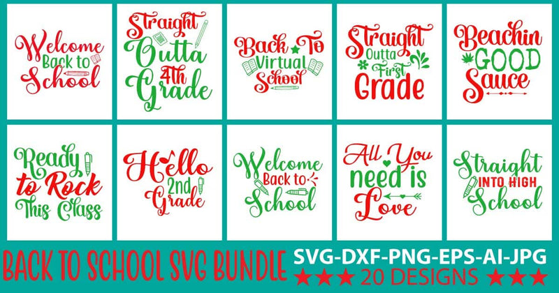 Back To School SVG Bundle SVG Syaman 