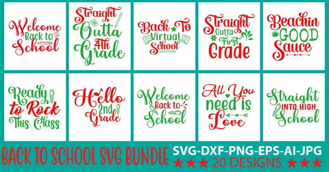 Back To School SVG Bundle SVG Syaman 