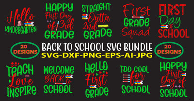 Back To School SVG Bundle SVG Syaman 