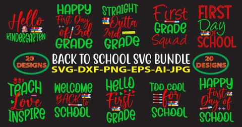 Back To School SVG Bundle SVG Syaman 