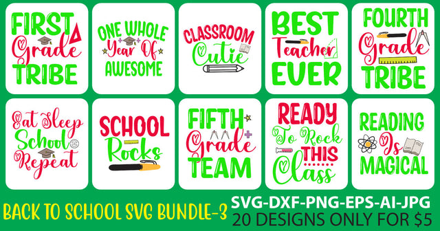 Back To School Svg Bundle SVG Syaman 