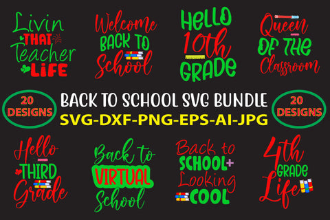 Back To School SVG Bundle SVG Syaman 