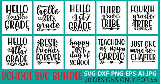 Back To School Svg Bundle SVG Syaman 