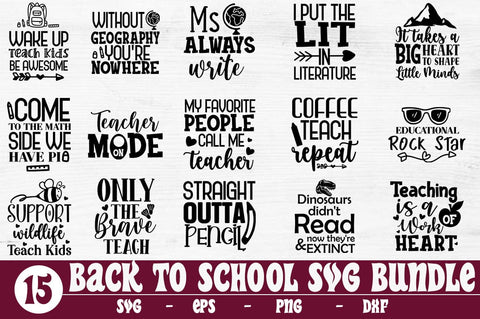Back To School SVG Bundle, Teacher Bundle SVG SVG Svgcraft 