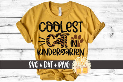 Back to School SVG | Coolest Cat in Kindergarten SVG Cheese Toast Digitals 