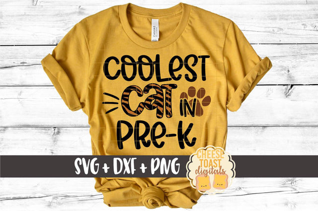 Back to School SVG | Coolest Cat in Pre-K SVG Cheese Toast Digitals 