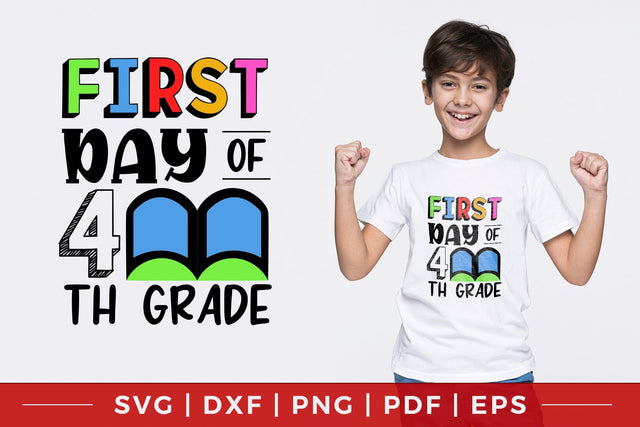 Back to School SVG, First Day of 4th Grade SVG SVG CraftLabSVG 