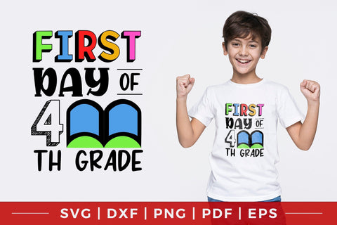 Back to School SVG, First Day of 4th Grade SVG SVG CraftLabSVG 