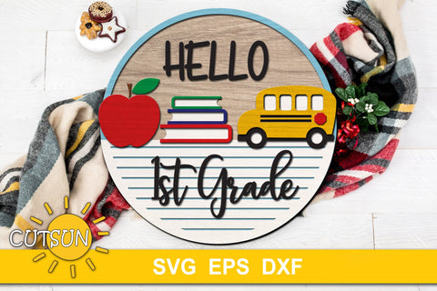 Back to School svg | Hello 1st, 2nd, 3rd Grade SVG CutsunSVG 