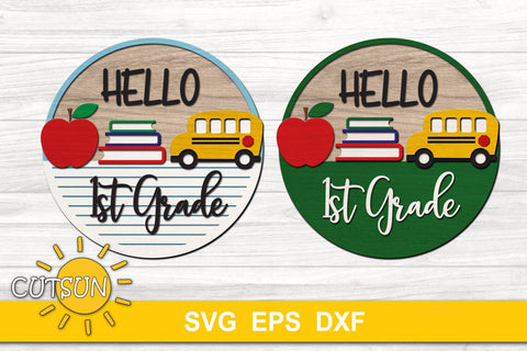 Back to School svg | Hello 1st, 2nd, 3rd Grade SVG CutsunSVG 