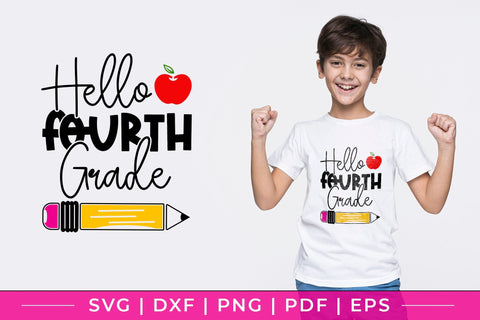 Back to School SVG, Hello Fourth Grade SVG SVG CraftLabSVG 