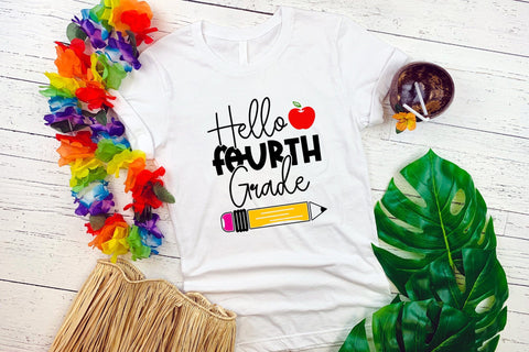Back to School SVG, Hello Fourth Grade SVG SVG CraftLabSVG 
