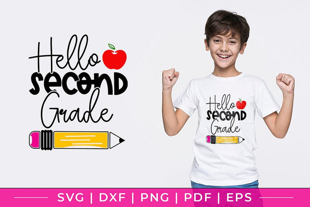 Back to School SVG - Hello Second Grade SVG CraftLabSVG 
