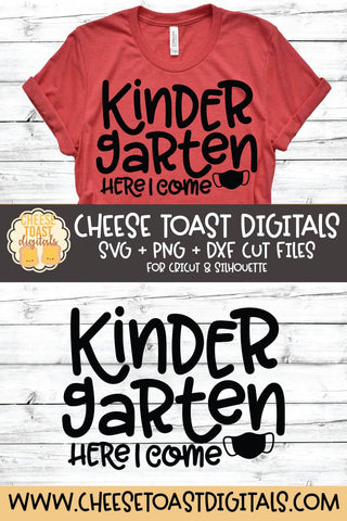 Back To School SVG | Kindergarten Here I Come - Mask Design SVG Cheese Toast Digitals 