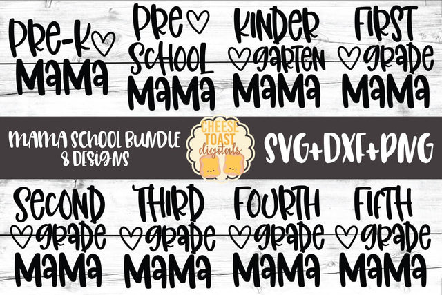 Back to School SVG | Mom School Bundle SVG Cheese Toast Digitals 