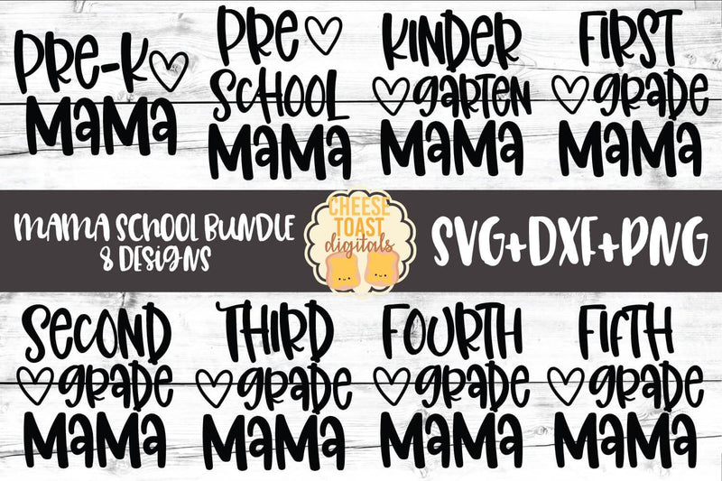 Back to School SVG | Mom School Bundle SVG Cheese Toast Digitals 