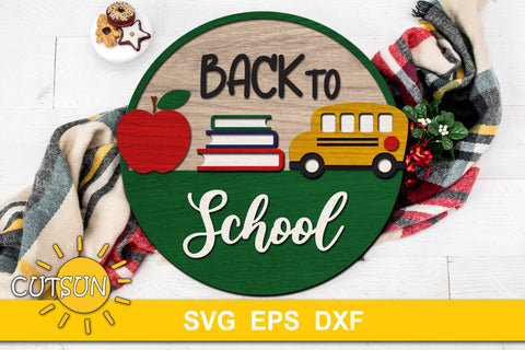 Back to School svg | Round Sign SVG | Classroom Decor SVG SVG CutsunSVG 