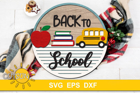 Back to School svg | Round Sign SVG | Classroom Decor SVG SVG CutsunSVG 