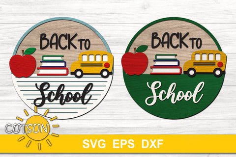 Back to School svg | Round Sign SVG | Classroom Decor SVG SVG CutsunSVG 