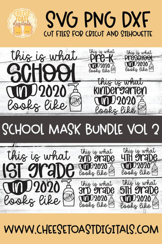 Back To School SVG | School Mask Bundle Vol 2 SVG Cheese Toast Digitals 