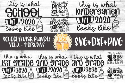 Back To School SVG | School Mask Bundle Vol 2 SVG Cheese Toast Digitals 