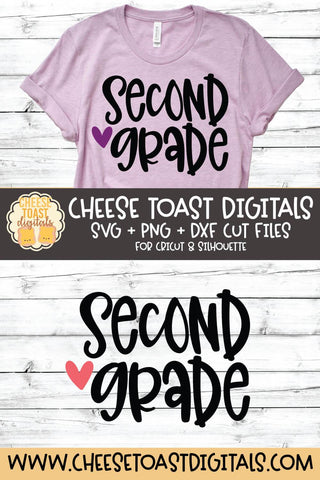 Back to School SVG | Second Grade SVG Cheese Toast Digitals 