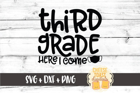 Back To School SVG | Third Grade Here I Come - Mask Design SVG Cheese Toast Digitals 