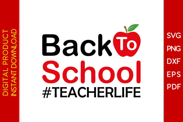 Back To School Teacher Life Back To School SVG PNG PDF Cut File SVG Creativedesigntee 