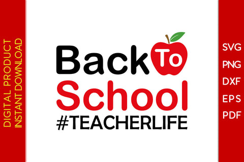 Back To School Teacher Life Back To School SVG PNG PDF Cut File SVG Creativedesigntee 